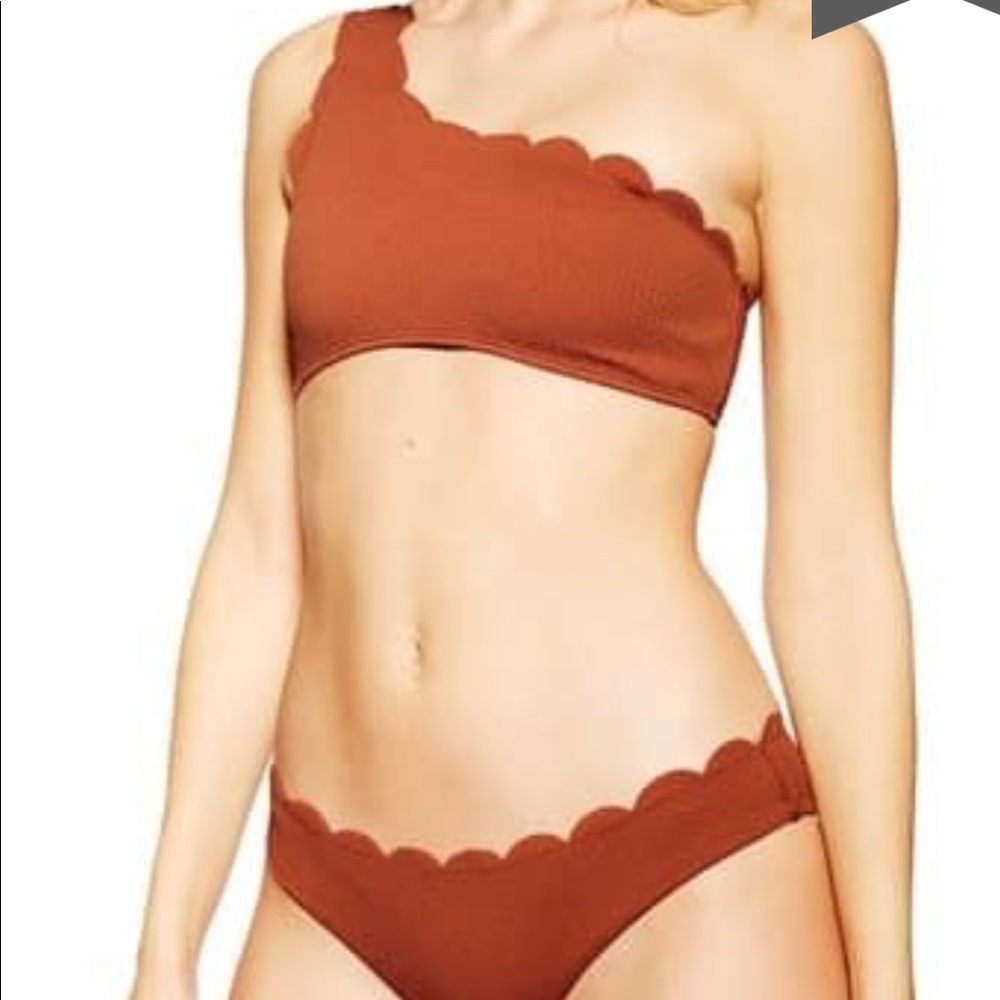 Topshop Scallop One-Shoulder Bikini Set NWOT